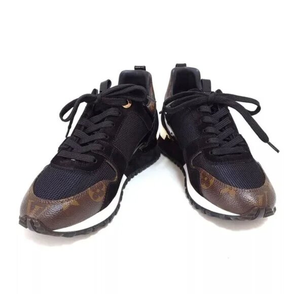 100% Authentic LOUIS VUITTON Run Away Sneaker Noir Women's Sneakers 692-101824 - Picture 2 of 6